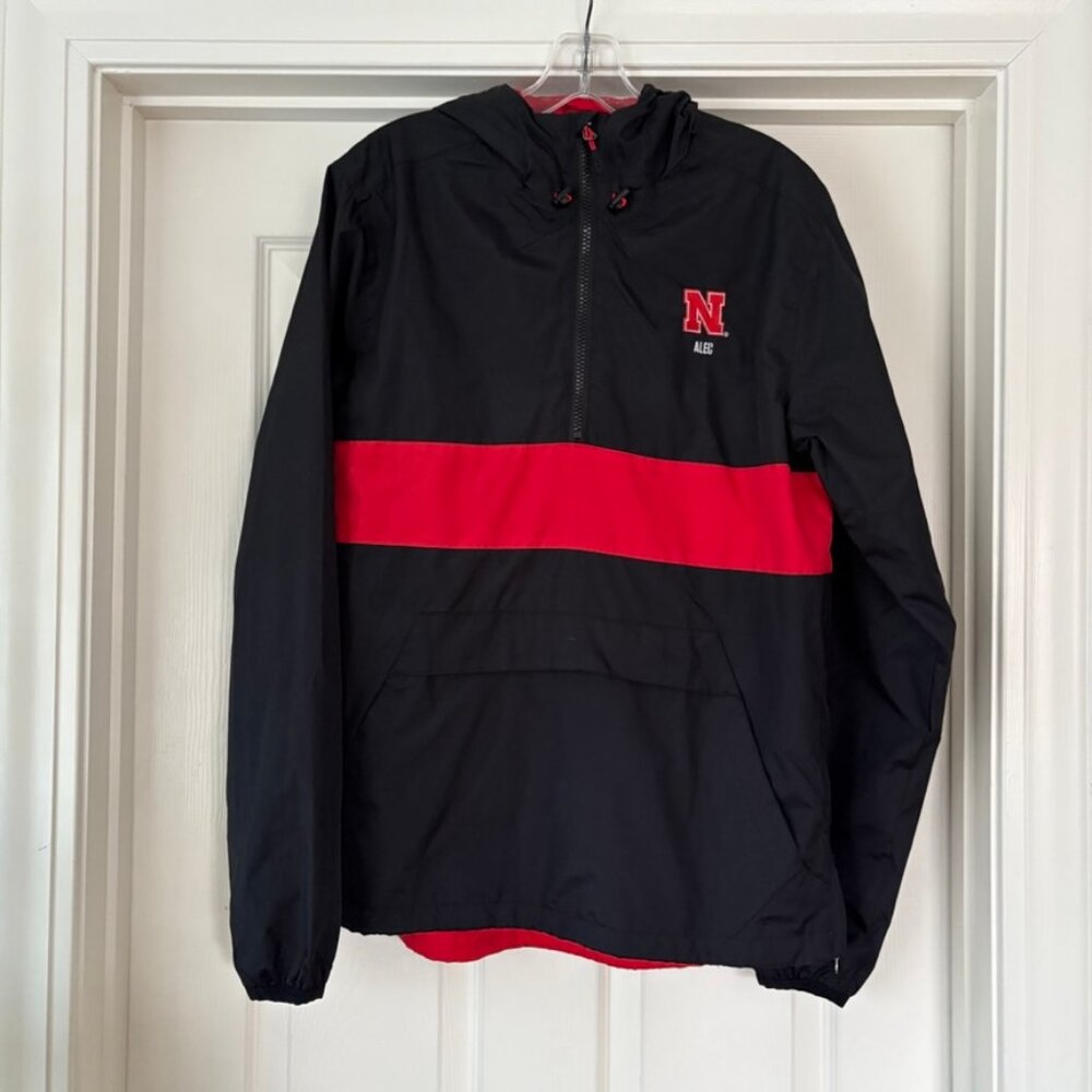 Nebraska pullover windbreaker hoodie, women's S